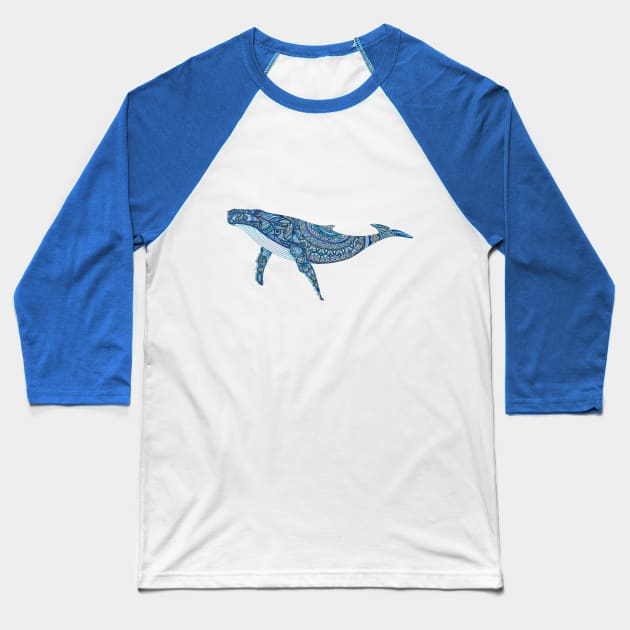 Whale Baseball T-Shirt by Mako Design 